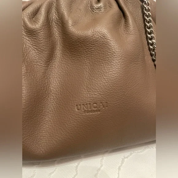 Genuine Leather Brown Crossbody Dumpling Bag - Picture 13 of 14